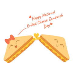 National Grilled Cheese Sandwich Day Sticker 