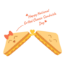National Grilled Cheese Sandwich Day Sticker 
