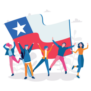 National Holiday Fiestas Patrias Happy Chilean People Sticker