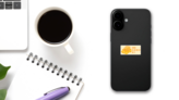 National Mac And Cheese Day Pasta Sticker on a Phone (New) example