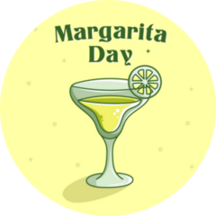 National Margarita Day Yellow Illustration Sticker