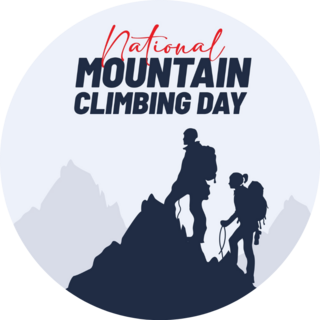 National Mountain Climbing Day Sticker