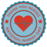 National Nurses Day Badge Thank You Sticker