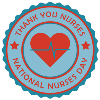 National Nurses Day Badge Thank You Sticker