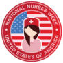 National Nurses Week USA Badge Sticker
