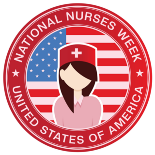 National Nurses Week USA Badge Sticker