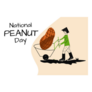 National Peanut Day Farming Illustration Sticker