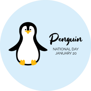 National Penguin Day January 20 Illustration Sticker