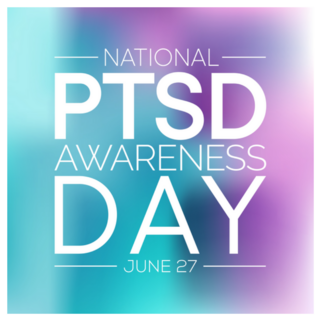National Ptsd Awareness Day Gradient Background Sticker