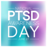 National Ptsd Awareness Day Gradient Background Sticker