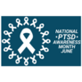 National Ptsd Awareness Month June Blue Sticker