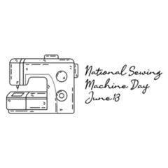 National Sewing Sketch Sticker