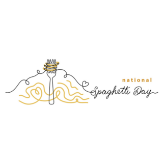 National Spaghetti Day Italian Pasta Sticker