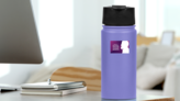 National Suicide Awareness Month Man Silhouette Sticker on a Water Bottle (New) example