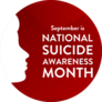 National Suicide Awareness Month On Red Sticker