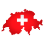 National Swiss Flag Map Sticker