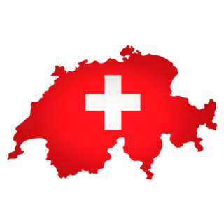 National Swiss Flag Map Sticker