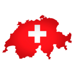 National Swiss Flag Map Sticker