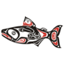 Native Alaskan Salmon Illustration Sticker