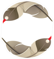 Native American Eagle Bird Feather Sticker