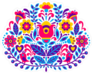 Native American Floral Decoration Sticker