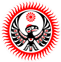 Native American Image of Eagle And Sun Sticker