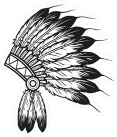 Native American Indian Chief Headdress Sticker