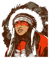 Native American Man Sticker