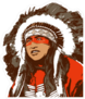 Native American Man Sticker