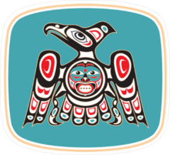 Native American Style Eagle Sticker