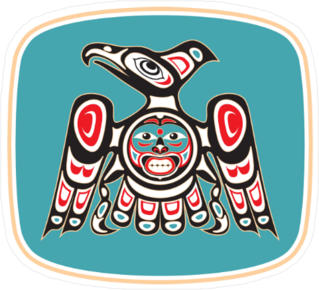 Native American Style Eagle Sticker