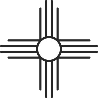 Native American Sun of the Zia Symbol Sticker