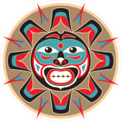 Native American Sun Sticker