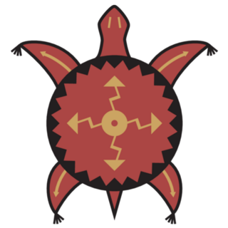 Native American Turtle New Mexico Illustration Sticker