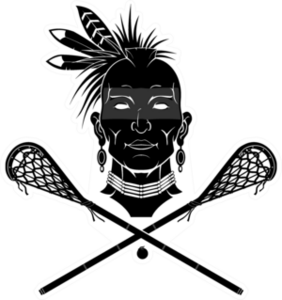 Native Indian Lacrosse Silhouette Symbol Sticker