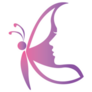 Natural Beauty Logo with Butterfly Sticker