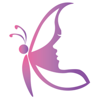 Natural Beauty Logo with Butterfly Sticker