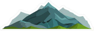 Natural Outdoor Landscape With Mountains Sticker
