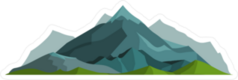 Natural Outdoor Landscape With Mountains Sticker