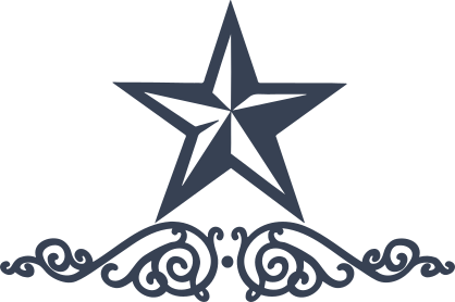 Nautical Star On Swirls Sticker