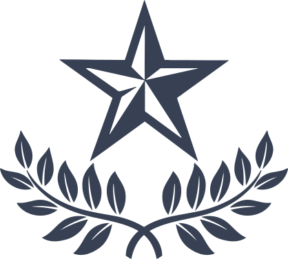 Nautical Star With Leaf Border Sticker