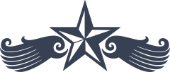 Nautical Star With Lovely Wings Sticker