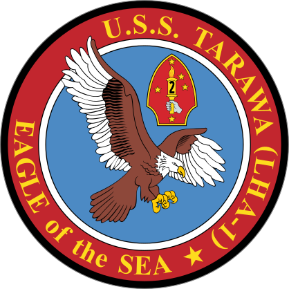 Navy Amphibious Assault Ship Lha 1 Uss Tarawa Circle Sticker