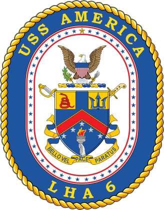 Navy Amphibious Assault Ship Lha 6 Uss America Sticker