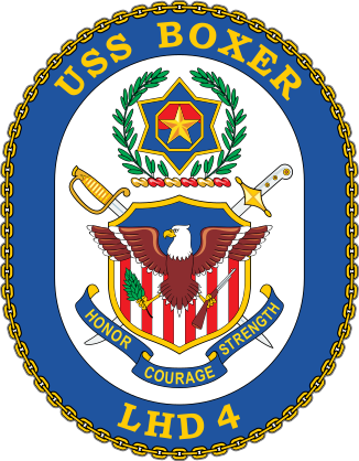 Navy Amphibious Assault Ship Lhd 4 Uss Boxer Sticker