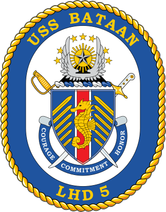 Navy Amphibious Assault Ship Lhd 5 Ship Uss Bataan Sticker
