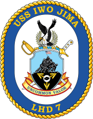 Navy Amphibious Assault Ship Lhd 7 Uss Iwo Jima Sticker