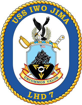 Navy Amphibious Assault Ship Lhd 7 Uss Iwo Jima Sticker