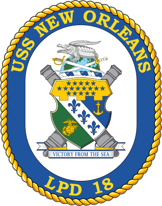 Navy Amphibious Transport Dock Lpd 18 Uss New Orleans Sticker