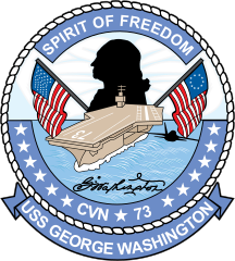 Navy Carrier Ship Cvn 73 Uss George Washington Sticker